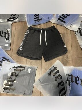 Godspeed shorts  Men's Black Graphic Logo Sweat Shorts
